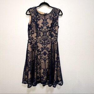 AUW Navy blue lace overlay dress